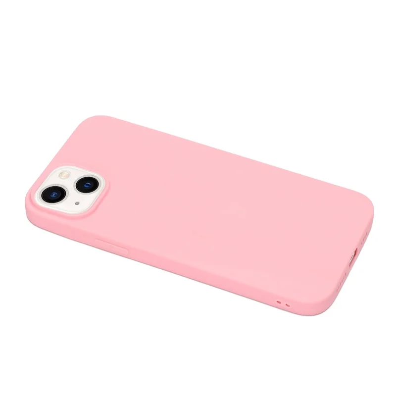 Anti-fingerprint TPU Phone Case for iPhone 15 Matte Slim Protective Cell Phone Cover - Pink