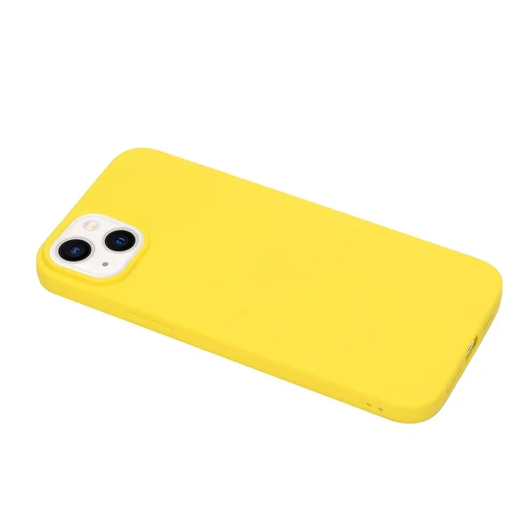 Anti-scratch TPU Phone Case for iPhone 15 Plus Anti-fingerprint Matte Cell Phone Back Cover - Yellow