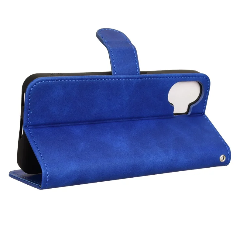For Nothing Phone (2) Phone Case Stand Skin-touch Wallet PU Leather Full Protection Phone Cover - Blue