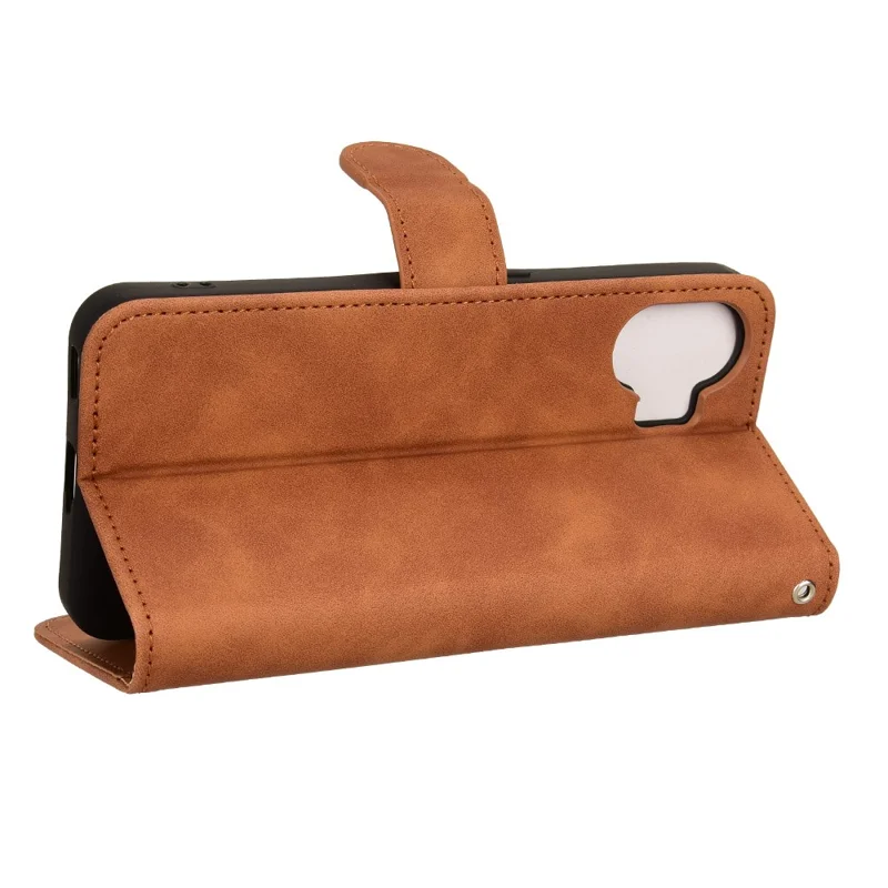 For Nothing Phone (2) Phone Case Stand Skin-touch Wallet PU Leather Full Protection Phone Cover - Brown