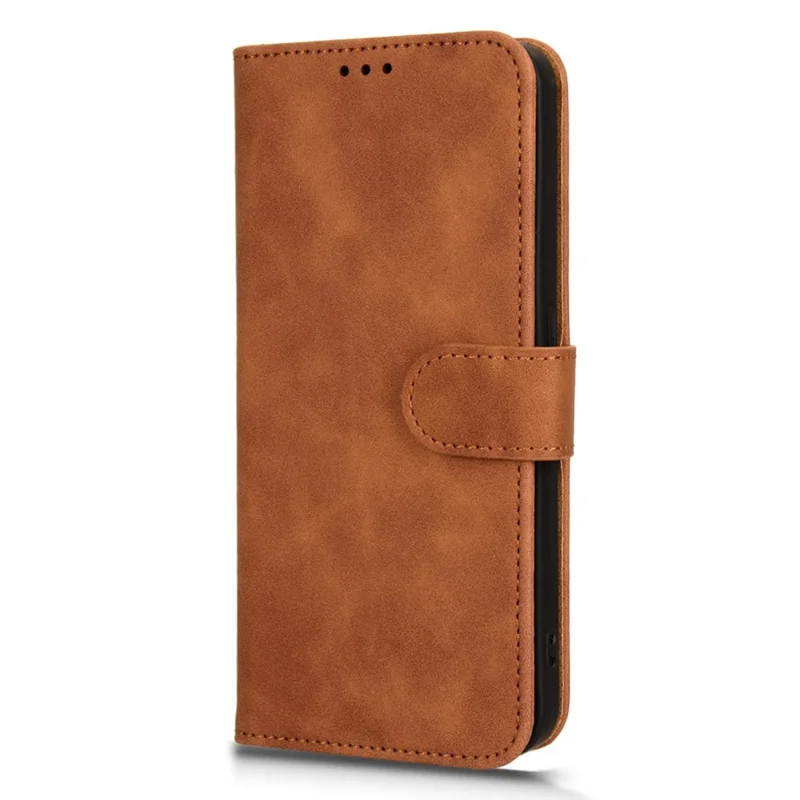 For Nothing Phone (2) Phone Case Stand Skin-touch Wallet PU Leather Full Protection Phone Cover - Brown