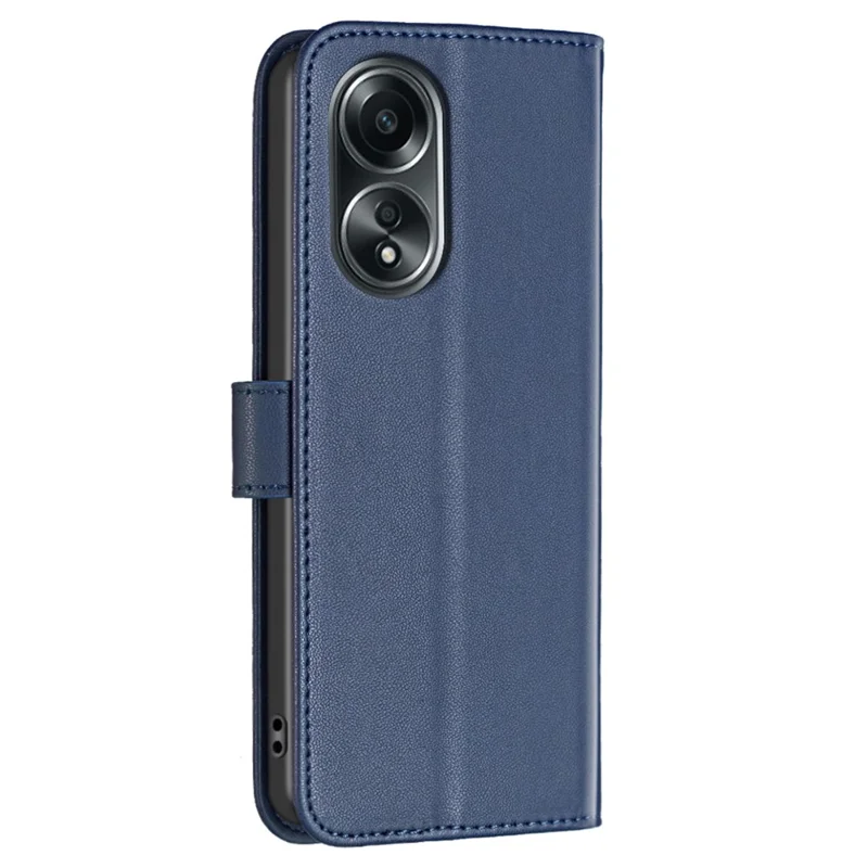 BINFEN COLOR BF17 Läderplånbok för Oppo A58 4G, Stånd med magnetisk stängning skyddande mobilhölse - Blå
