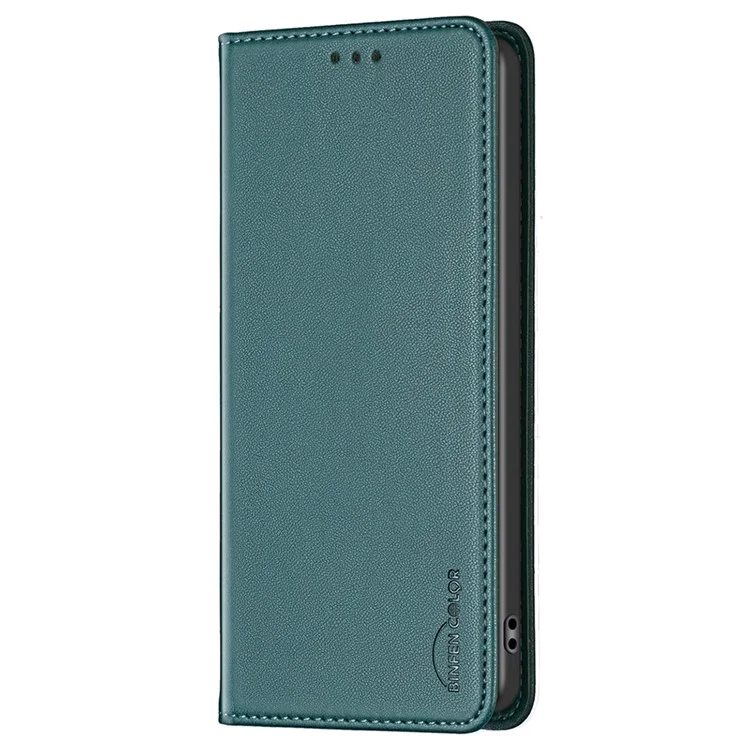 BINFEN COLOR BF18 For Oppo A58 4G / A98 5G Foldable Stand Leather Cover Phone Case Card Holder Shell - Green
