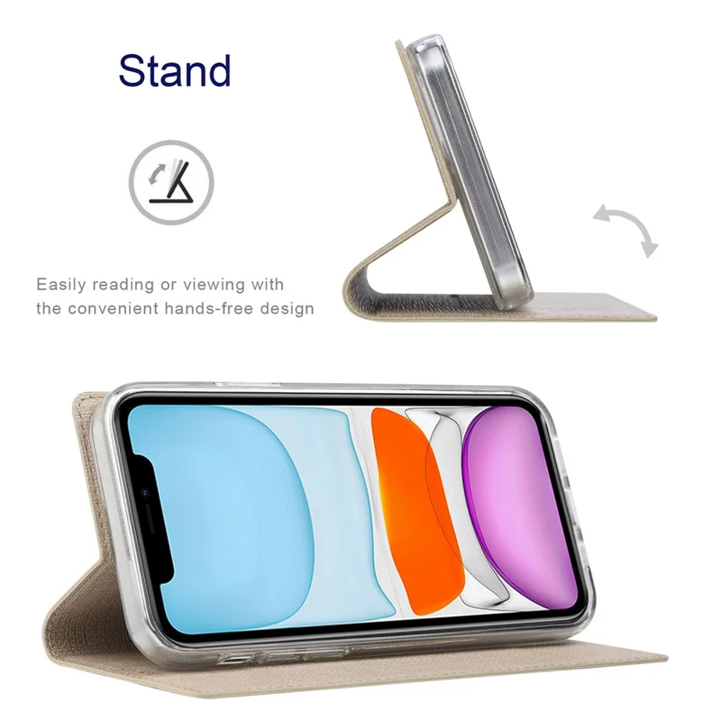 VILI DMX Series Ant-scratch Leather Phone Case for iPhone 15 , Stand Cover with Card Slot - Khaki