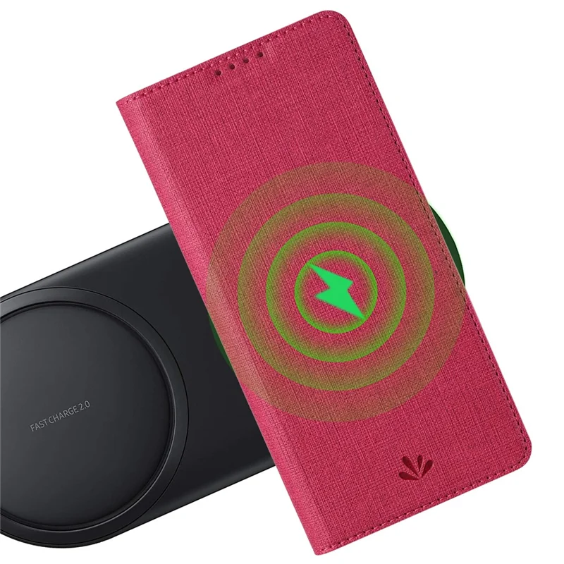 VILI DMX Series Ant-scratch Leather Phone Case for iPhone 15 , Stand Cover with Card Slot - Rose