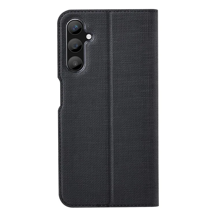 VILI DMX Series Phone Leather Case per Samsung Galaxy A25 5G (Globale) (161,0 x 76,5 x 8,3 mm), Custodia con Porta Carte e Supporto per Telefono - Nero
