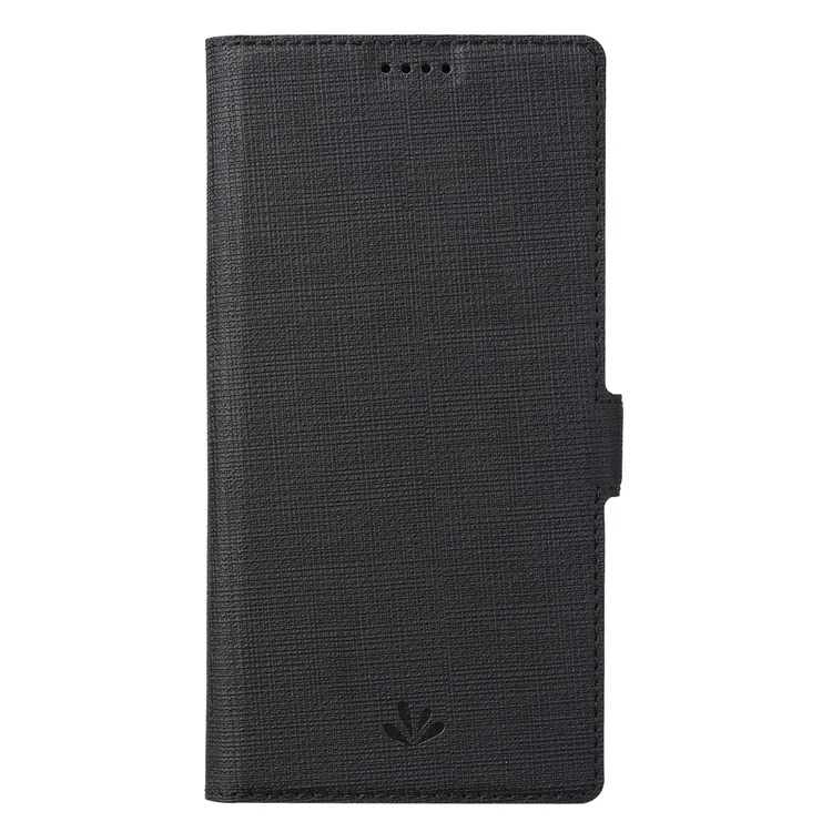 VILI DMK Series Wallet Leather Case para Samsung Galaxy S23 FE, Funda de Teléfono con Textura Cruzada - Negro