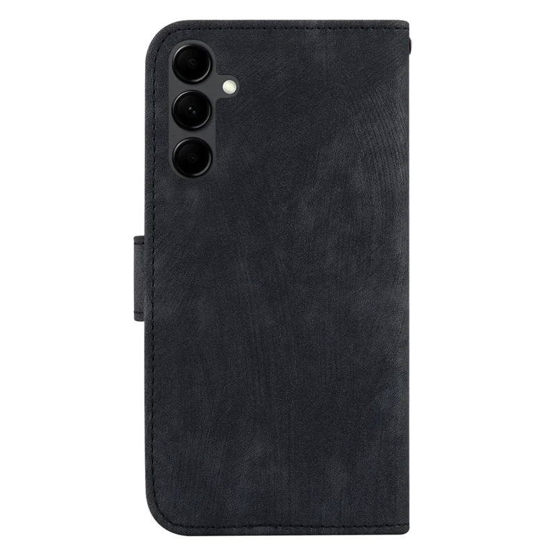PU Leather Anti-fall Cover for Samsung Galaxy A25 5G (Global) (161.0 x 76.5 x 8.3mm) Cute Tiger Imprint Wallet Stand Phone Case - Black