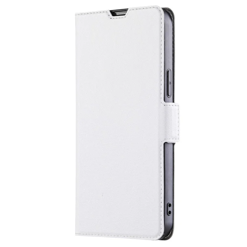 For iPhone 15 Pro Shockproof Card Slot Phone Case Phone Stand Cover TPU+PU Leather Shell - White