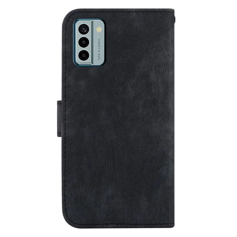 Pour Nokia G22 Lovely Tiger Imprint Phone Case Magnetic Clasp Leather Wallet Stand Cover - Noir