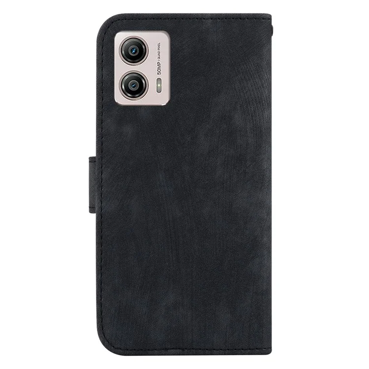 Für Motorola Moto G13 4G / G23 4G / G53 5G Flip Cover Wallet Stand Lovely Tiger Imprint Ledertasche - Schwarz