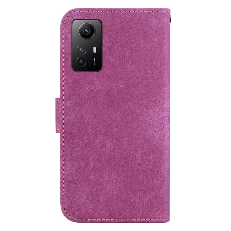 PU Leather Phone Case for Xiaomi Redmi Note 12S 4G , Fully Wrapped Stand Wallet Tiger Pattern Imprinted Cover - Rose