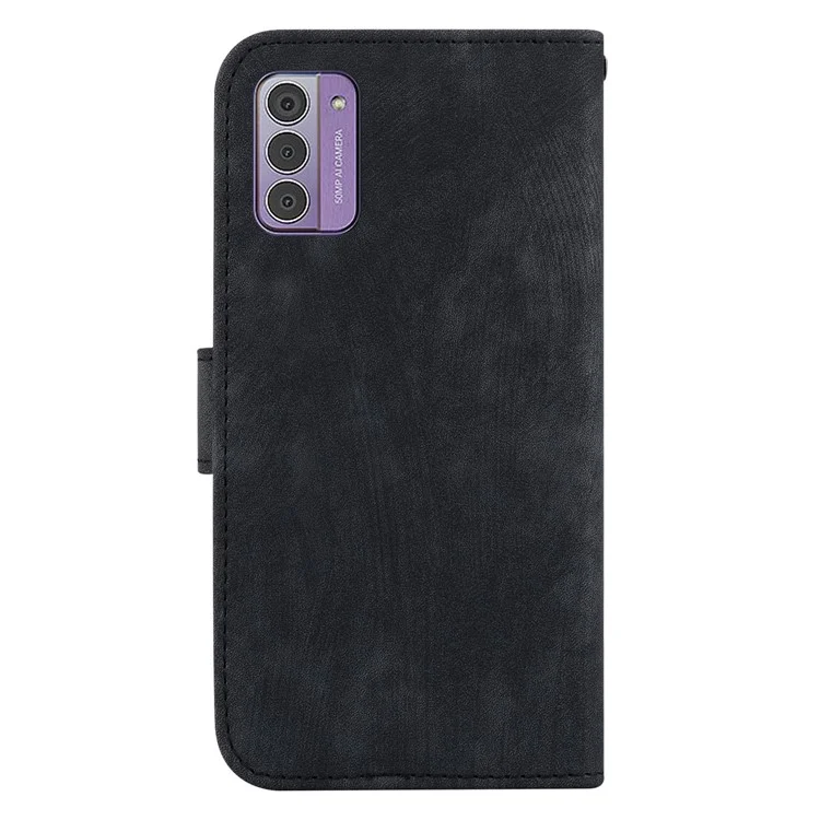 Für Nokia G42 Lovely Tiger Imprint Lederständer Abdeckung Magnetverschluss Brieftasche Handyhülle - Schwarz