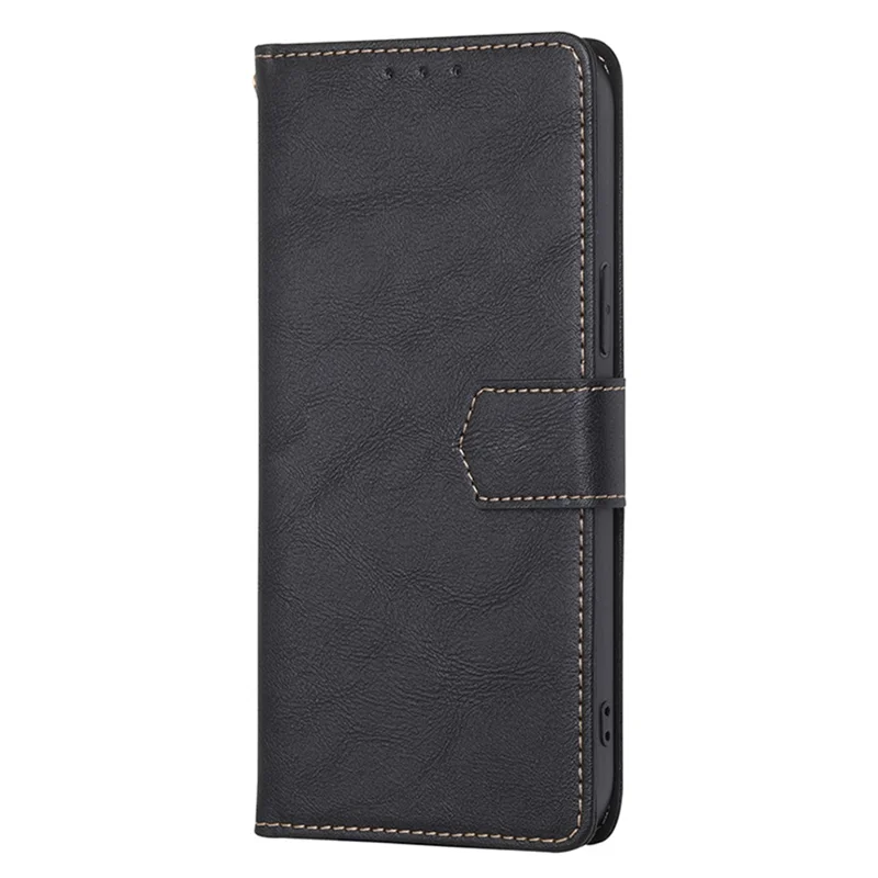 Pour iPhone 15 Anti-Scratch PU Leather Flip Case RFID Blocking Wallet Stand Phone Cover - Noir