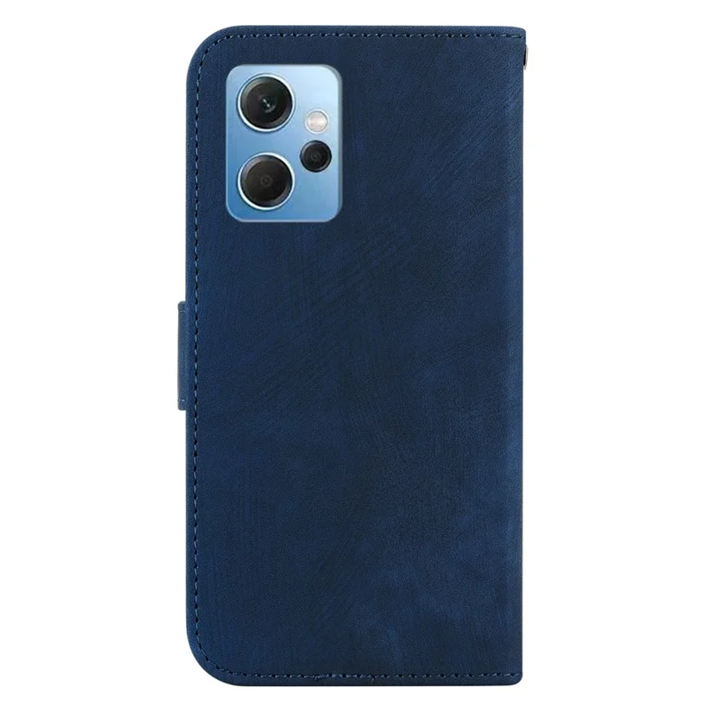 For Xiaomi Redmi Note 12 4G Wallet Phone Case Lovely Tiger Imprint Magnetic Clasp Leather Cover - Dark Blue
