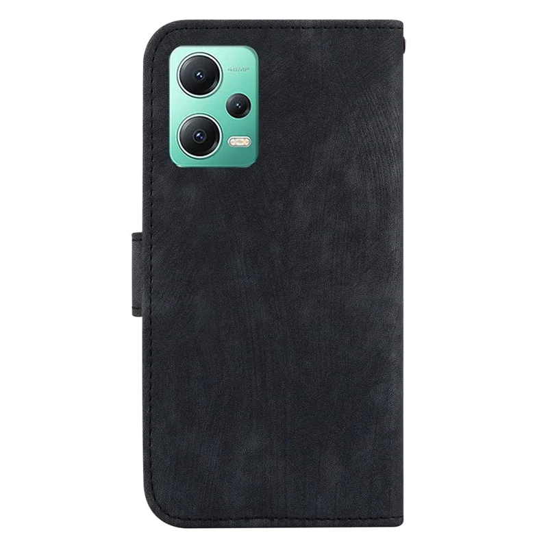 Para Xiaomi Poco X5 5G / Redmi Note 12 5G (China) / (Índia) / (Global) Capa de Carteira para Telefone Lovely Tiger Imprint Anti-Drop Leather Cover - Preto