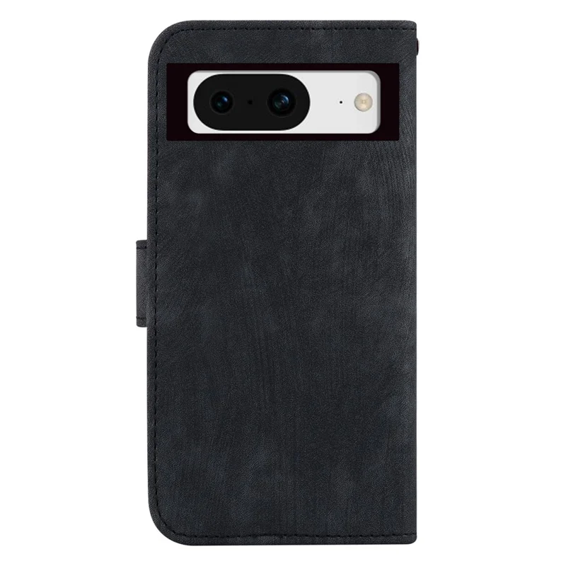 Flip Stand Case for Google Pixel 8 Wallet Tiger Pattern Imprinted PU Leather Cellphone Cover - Black