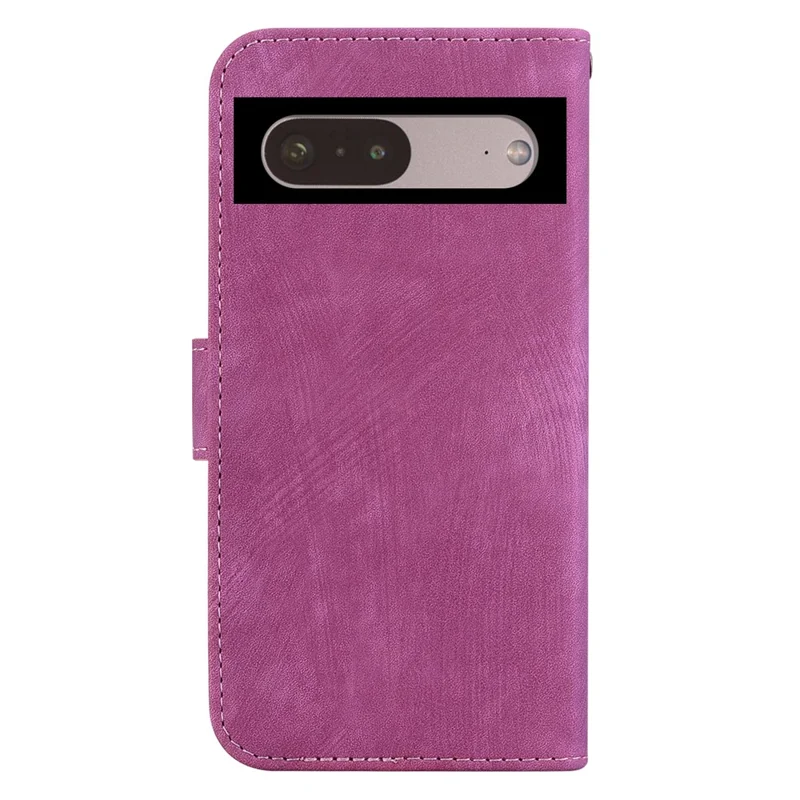 Wallet Shell for Google Pixel 7 5G , Tiger Pattern Imprinted PU Leather Phone Cover Flip Stand Case - Rose