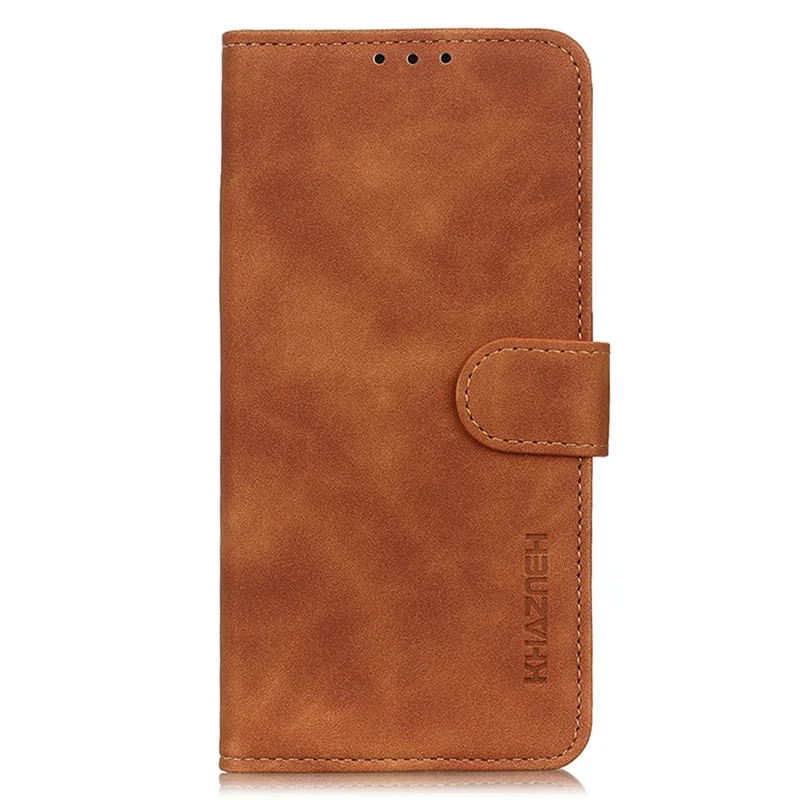 KHAZNEH For Oppo A58 5G / A78 5G PU Leather Stand Case Wallet Phone Cover Retro Texture Shell - Brown