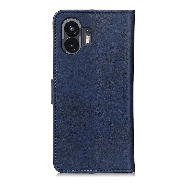 Custodia per Telefono in Pelle PU per Nothing Phone (2) , Custodia con Texture in Pelle di Mucca per Protezione Completa e Stand - Blu