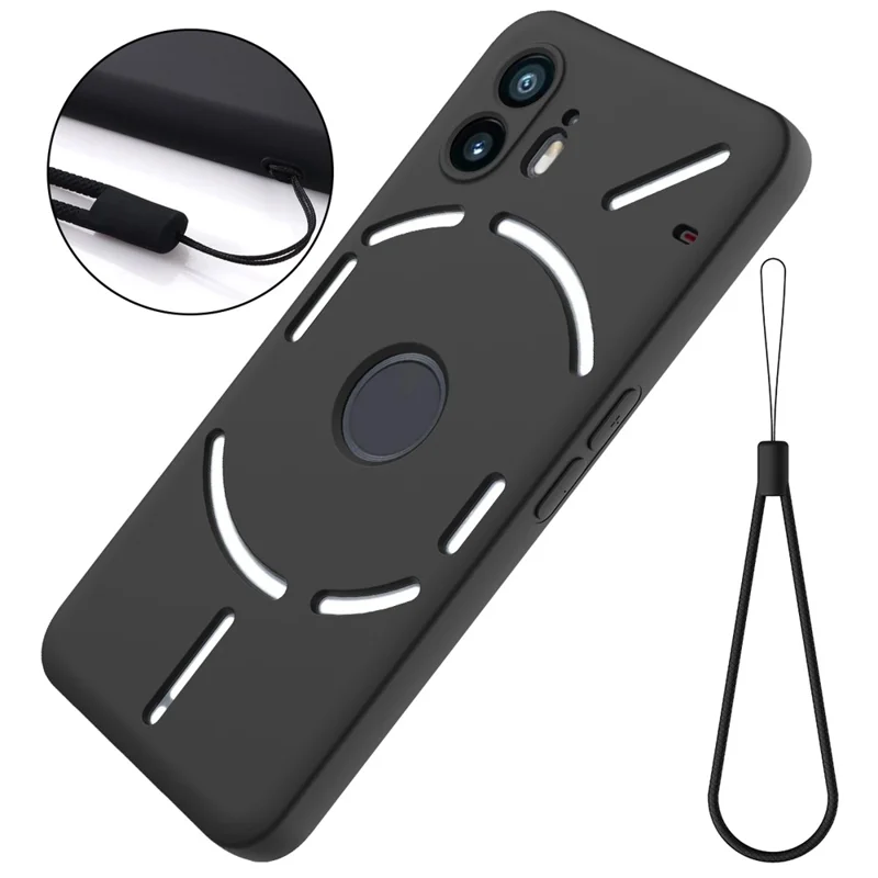 Cell Phone Case for Nothing Phone (2) , Liquid Silicone+Soft Lining Anti-Scratch Cover - Black