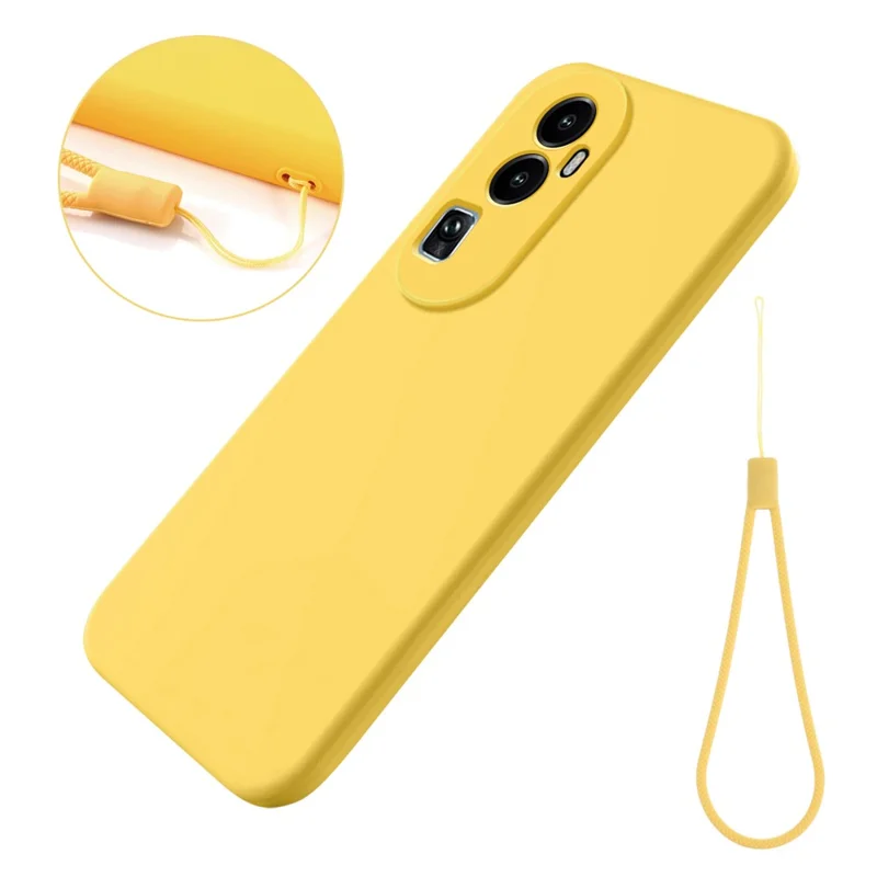 Anti-Scratch Cover Shell for Oppo Reno10 Pro+ 5G , Liquid Silicone+Soft Lining Mobile Phone Case - Yellow