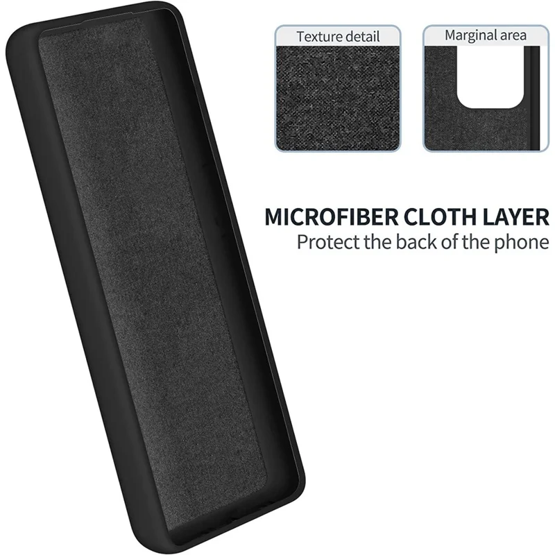 Für vivo Y36 5G (Global) Soft Lining + Liquid Silicone Phone Cover Drop-proof Case mit Schlaufe - Schwarz