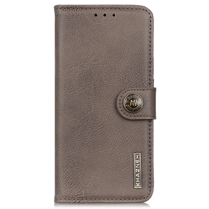 KHAZNEH For Honor 90 PU Leather Phone Cover Anti-Scratch Cowhide Texture Case with Stand Wallet - Khaki