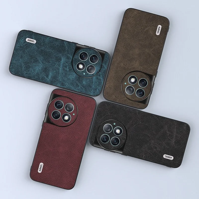 ABEEL For OnePlus Ace 2 Pro 5G Litchi Texture Phone Cover PU Leather+PC+TPU Hybrid Protective Case - Black