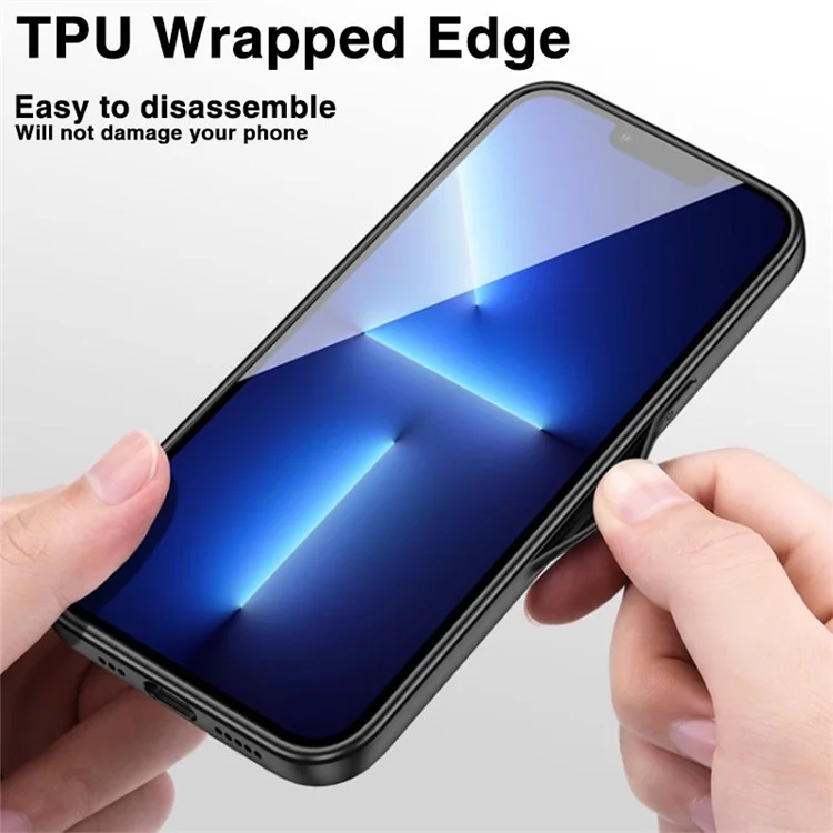 OLGE Für iPhone 15 Pro Stoßfestes Handy-Backcover PU-Leder beschichtetes TPU-Slim-Case - Grau