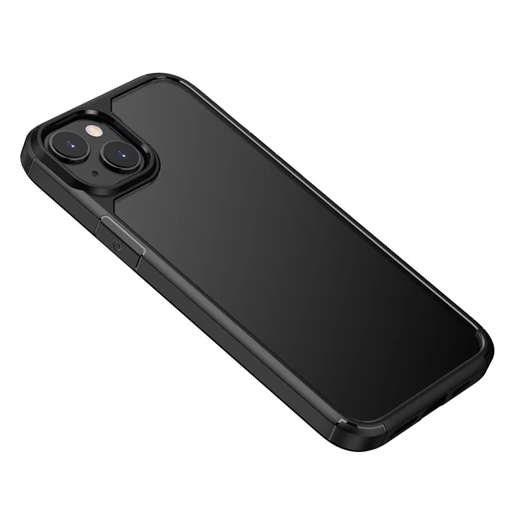 Funda de teléfono de la serie Defense Armor para iPhone 15 Plus PC+TPU Protective Back Cover - Negro