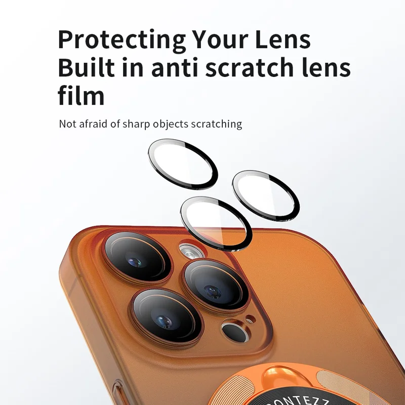 VOERO Shockproof Case for iPhone 15 Pro Kickstand Hard PC Phone Cover Compatible with MagSafe - Gradient Blue