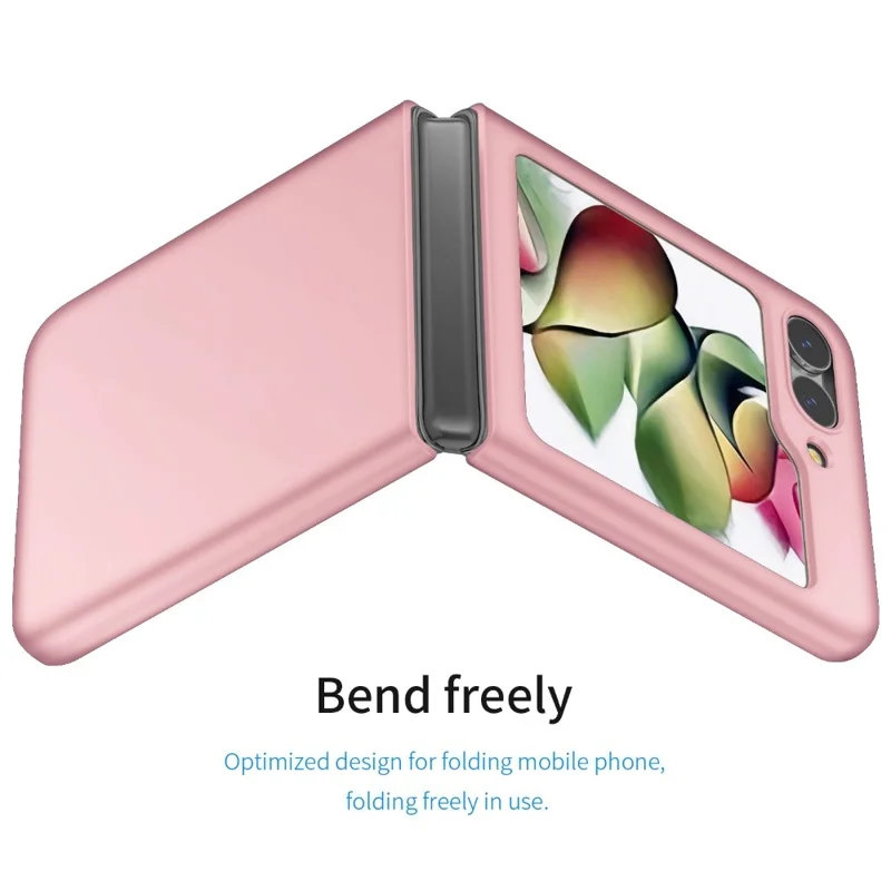 For Samsung Galaxy Z Flip5 5G Hard PC Folding Phone Case Anti-scratch Solid Color Phone Cover - Green