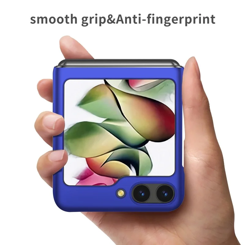 For Samsung Galaxy Z Flip5 5G Hard PC Folding Phone Case Anti-scratch Solid Color Phone Cover - Green