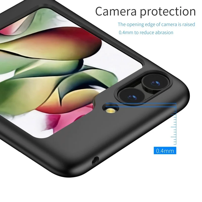 For Samsung Galaxy Z Flip5 5G Hard PC Folding Phone Case Anti-scratch Solid Color Phone Cover - Green