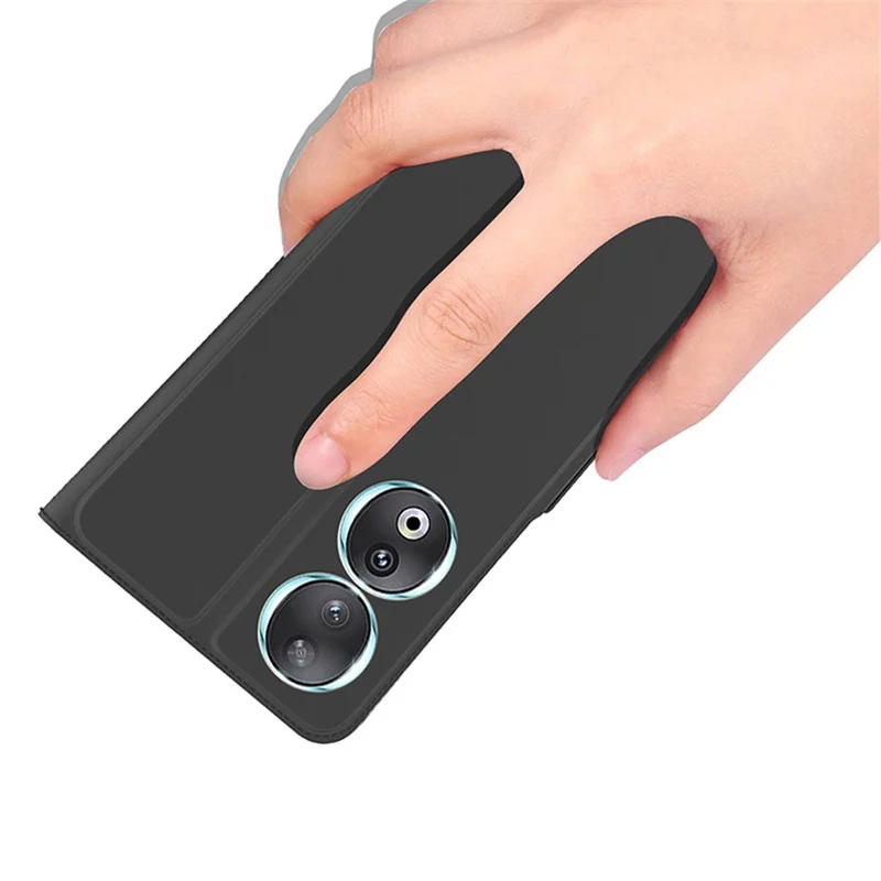 Для чести 90 Folio Flip PU Leather Stand Cover Card Holder Mobile Phone Case - Black