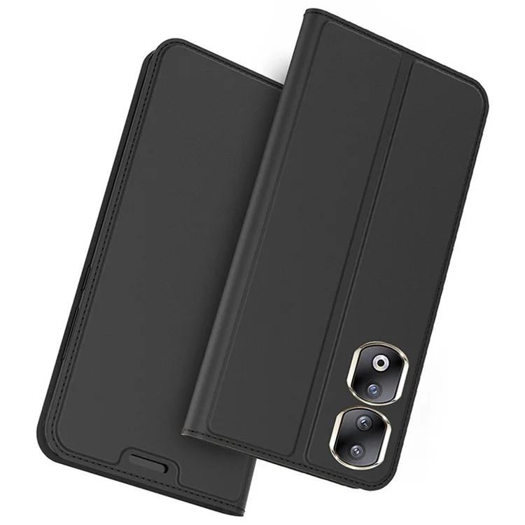 Funda de teléfono For Honor 90 Pro con ranura para tarjeta, protección contra caídas, de cuero sintético y con soporte - Negro