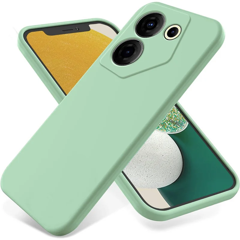 For TECNO Camon 20 Pro 5G Cell Phone Case Soft Lining Liquid Silicone Anti-Scratch Cover - Green