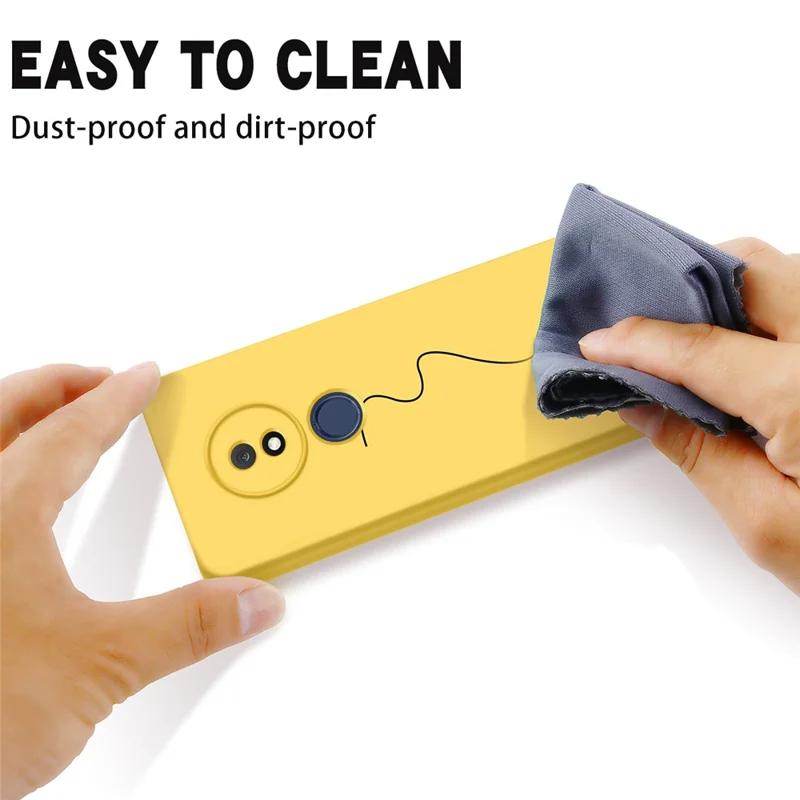 Per Nokia C21 Liquid Silicone Shell Shockproof Phone Case Soft Lining Anti-Scratch Cover - Yellow