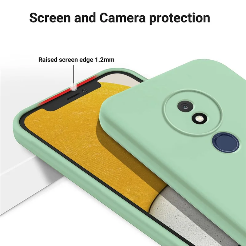 For Nokia C21 Liquid Silicone Shell Shockproof Phone Case Soft Lining Anti-Scratch Cover - Green