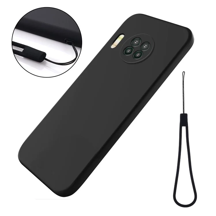 Custodia protettiva per telefono Drop Protection per Hisense H50 Zoom, silicone liquido + rivestimento morbido anti-graffio - Nero