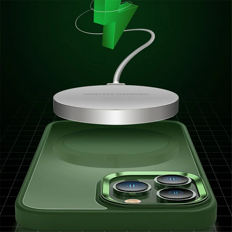 Anti-Scratch Phone Case for iPhone 15 Pro Max Slim Clear PC+TPU Phone Shell with Metal Lens Frame - Black