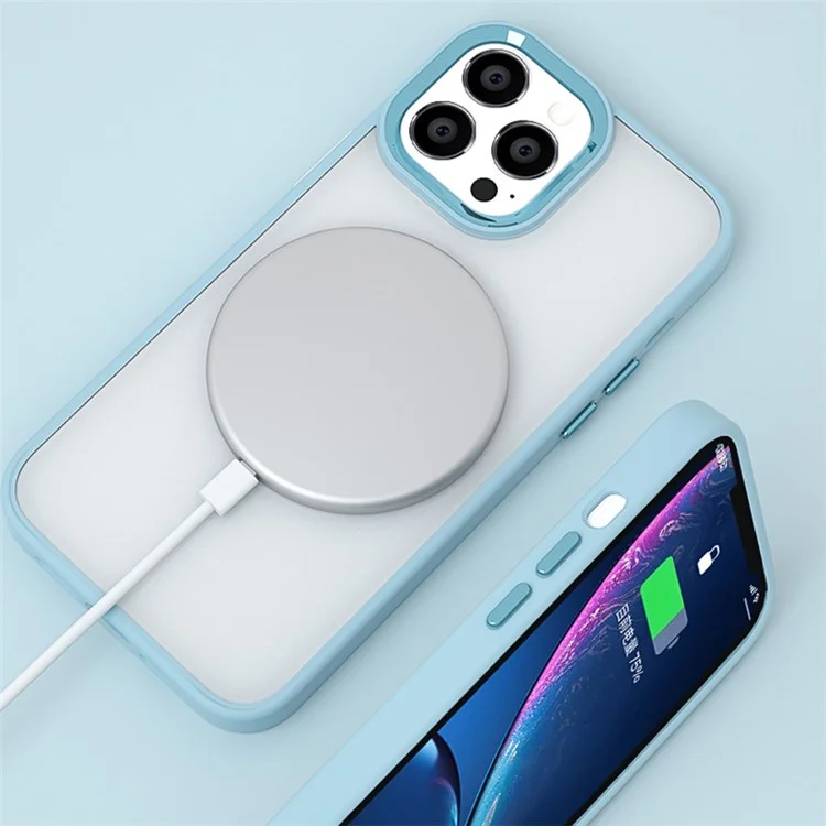 For iPhone 15 Plus Skin-touch Candy Color TPU+PC Phone Case High Transparency Back Cover - Light Green