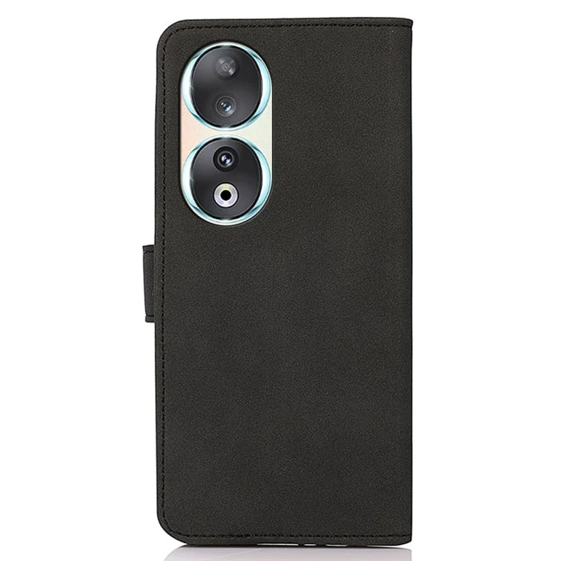 KHAZNEH For Honor 90 Custodia per telefono antipolvere in pelle PU Cover Smartphone Texture Wallet Stand Shell - Nero