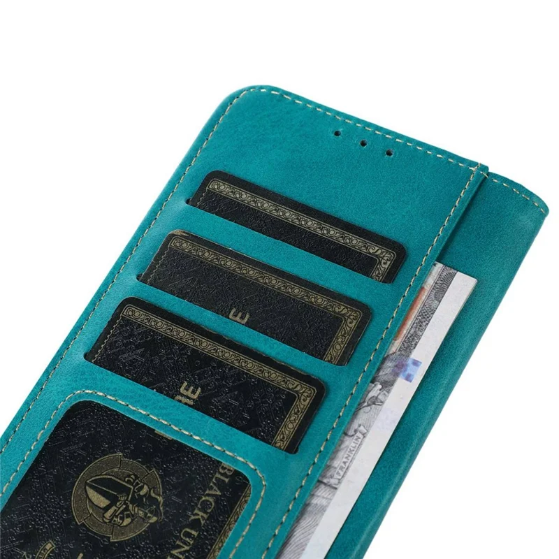 For Honor 90 Full Protection Shell Phone Case Calf Texture Leather Wallet Stand Cover - Light Green