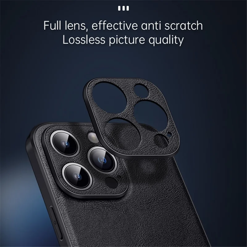 SULADA For iPhone 15 Pro Max PU Leather+TPU+PC Phone Case Shockproof Back Cover - Blue