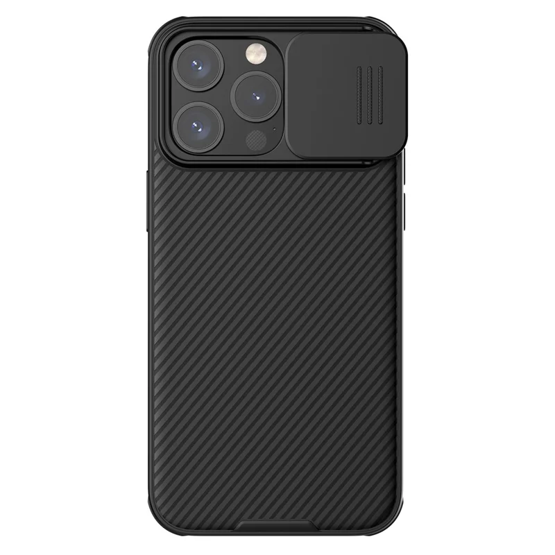NILLKIN CamShield Pro Series для чехла телефона iPhone 15 Pro Max Чехол со съемной крышкой камеры Противоударный PC+TPU чехол - Черный