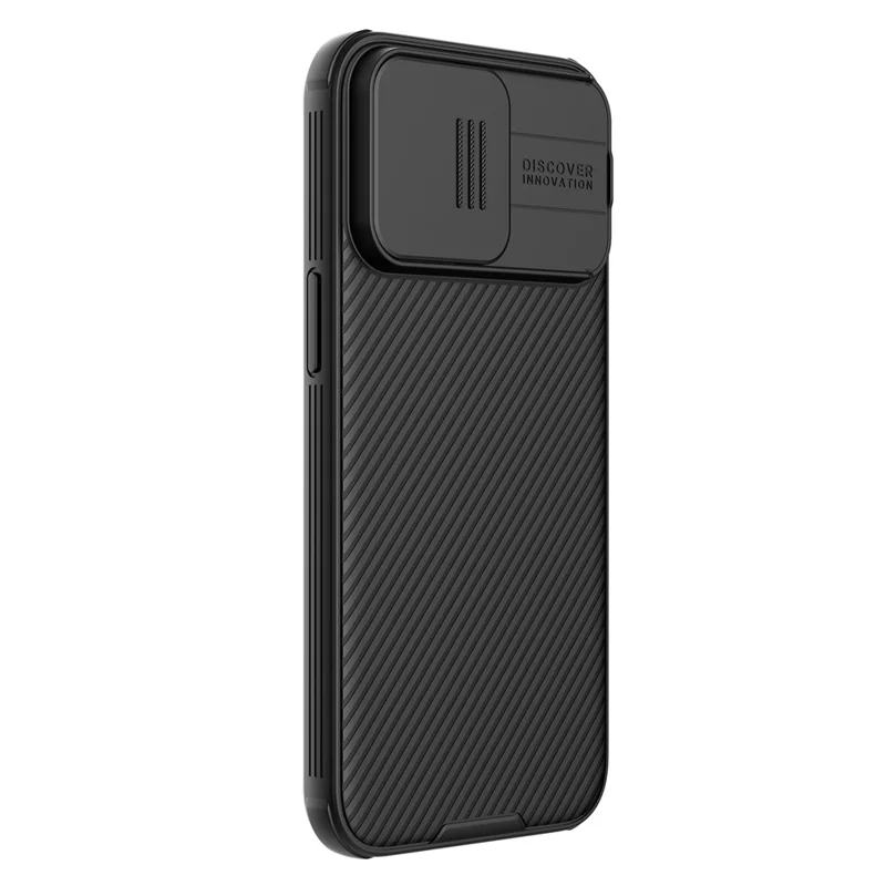 NILLKIN CamShield Pro Series для чехла телефона iPhone 15 Pro Max Чехол со съемной крышкой камеры Противоударный PC+TPU чехол - Черный