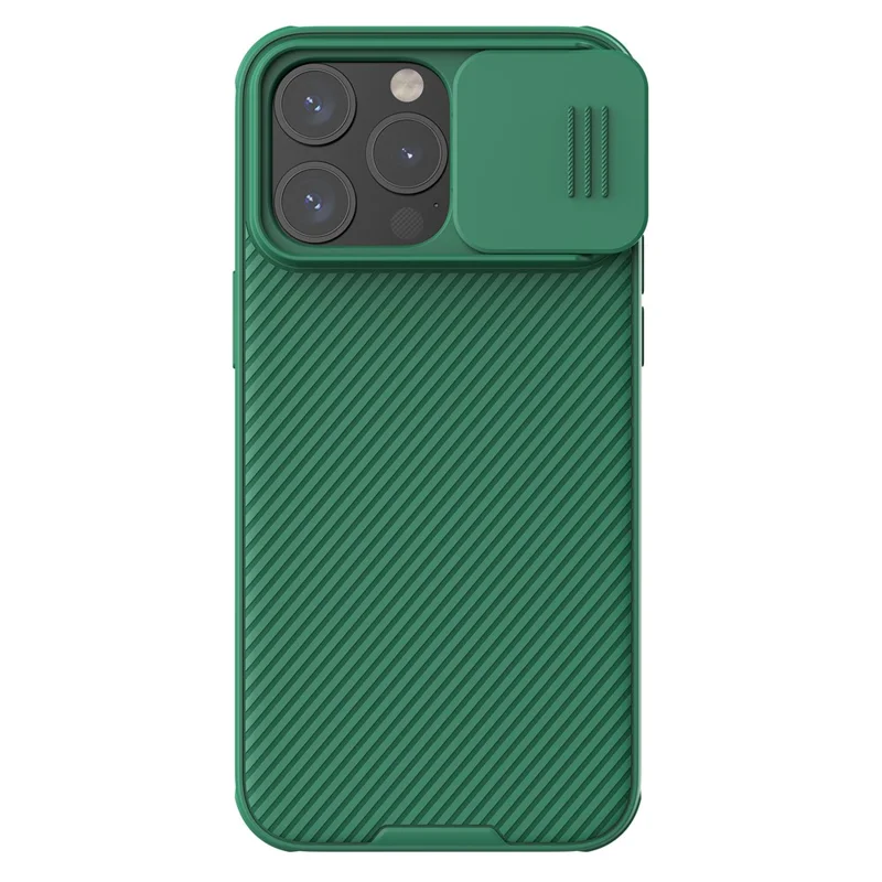 NILLKIN CamShield Pro Series para o iPhone 15 Pro Max Capa de Telefone Slide Camera Shield Anti-queda PC+TPU Cover - Verde