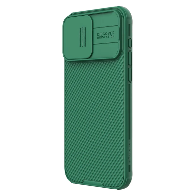 NILLKIN CamShield Pro Series para o iPhone 15 Pro Max Capa de Telefone Slide Camera Shield Anti-queda PC+TPU Cover - Verde